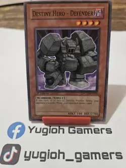 Yu-Gi-Oh Destiny Hero Defender POTD 1st Edition Common Light Played - Image 1