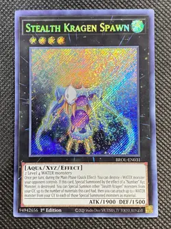 YuGiOh! - Stealth Kragen Spawn BROL-EN031 Prismatic Secret Rare 1st Edition LP - Image 1