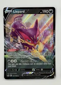 Pokemon TCG Liepard V 104/198 Ultra Rare Holo LP Card SEE PICS Chilling Reign - Image 1