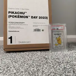 Pokemon Center Bear Walker Pikachu Skateboard Deck & PSA10 Pikachu Card 091/250 - Image 5