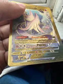Galarian Articuno V Metal Gold Foil Pokemon Card Fan Art Card HP210 - Image 3