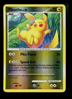 Pikachu 70/100 Stormfront 2008 Reverse Holo Pokemon Card TCG - Image 1