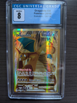 DRAGONITE EX 106/108 Holo Rare Evolutions Pokemon Card CGC 8 MINT - Image 1