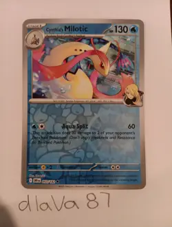 Cynthia’s Milotic 053/182 Reverse Holo Destined Rivals DRI Pokemon Card NM - Image 1