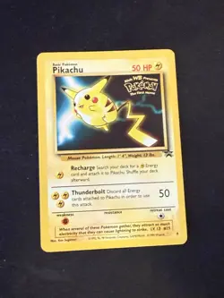 Pokemon Card Pikachu #4 First Movie Stamped Black Star Promo WOTC - (LP) - Image 1