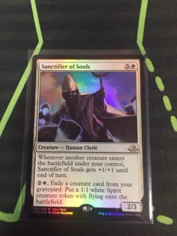 MTG Magic The Gathering Sanctifier Of Souls Foil Rare White Promo Commander - Image 1
