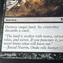 Magic the Gathering MTG Desecrated Earth (86) Zendikar B8686 - Image 2