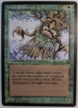 MTG Wood Elemental Legends Magic the Gathering ~ NM Unplayed - Image 1
