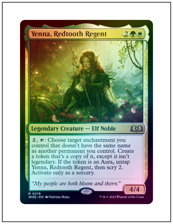 1x Yenna, Redtooth Regent, Foil, Magic MTG NM - Image 1