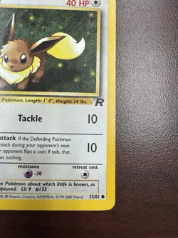 1st Edition Eevee 55/82 Team Rocket Set Rare Vintage Pokemon Card (LP+) - Image 5