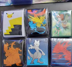 Pokemon TCG 250+ Card Sleeves (Different Designs) 6 packs, Standard Size. - Image 1