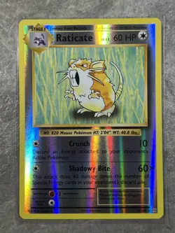 Raticate 67/108 Pokemon TCG XY 2016 Card Evolutions Reverse Holo (Near Mint) - Image 1