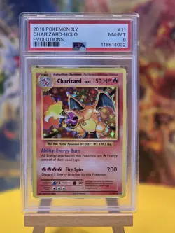 Pokemon XY Evolutions Charizard #11/108 Holo PSA 8 NM-Mint 2016 - Image 1