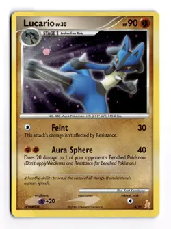 Lucario 3/11 Holofoil Half Deck 2007 Diamond and Pearl Pokemon Card DPBP#506 MP - Image 1