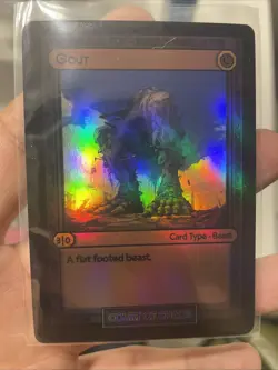 Divorced Dads Court of Chaos Gout - Beast Card HOLO V1 MISPRINT Foil - Image 1