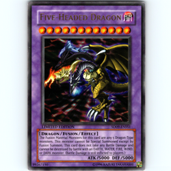 Yugioh Five-Headed Dragon SD09-ENSS1 Limited Edition Ultra Rare Holo - MP-LP 💎 - Image 1