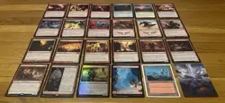 MTG Red Cards Lot Rare Uncommon Land Foil + Commons Magic The Gathering Cards TO - Image 1