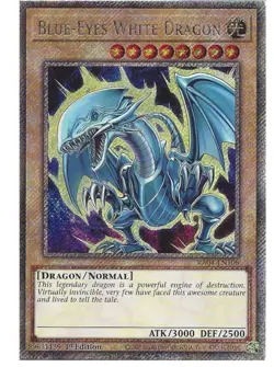 RA04-EN108 Blue-Eyes White Dragon (Alt Art) - Platinum Secret Rare Card 1st Ed - Image 1