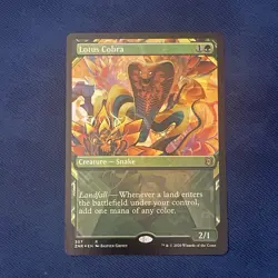Lotus Cobra Showcase Foil great with fetchland, Pack Fresh Zendikar Rising - Image 1