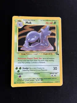 Muk 13/62 PL Holo Rare Fossil Set Pokemon Card Vintage 1999 WOTC 10 - Image 1