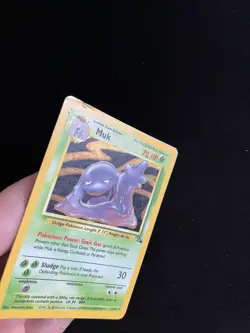 Muk 13/62 PL Holo Rare Fossil Set Pokemon Card Vintage 1999 WOTC 10 - Image 3