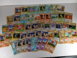 Pokemon Japanese Base Set Vintage Common and Uncommon 50 Card Lot LP-DMG (4) - Image 1