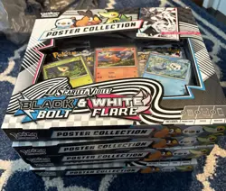 Lot of 5 - Pokemon Black Bolt And White Flare Unova Poster Collection - Sealed - Image 1