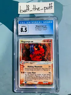 POKEMON - CGC 8.5 - MAGCARGO EX - 95/97 - 2003 EX DRAGON HOLO GRADED CARD PSA - Image 1