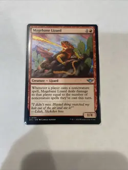 MTG Outlaws of Thunder Junction U Magebane Lizard #0134 - Image 1