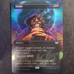 Damn - Foil Borderless - Duskmourn Commander (MTG) - Image 1