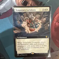 MTG Magic the Gathering Temporary Lockdown Extended Art Dominaria United NM - Image 1