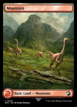 Mountain // Mountain- Jurassic World Collection Borderless Foil MTG-NM - Image 1