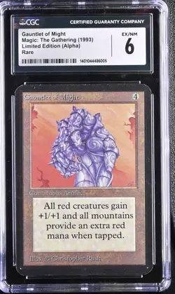 Magic: The Gathering MTG Gauntlet of Might [Alpha Edition] Graded CGC 6 Ex/NM - Image 1