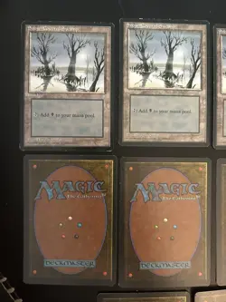 MTG Ice Age Snow-Covered Swamp x10 - LP Basic Land Lot - 1995 Vintage Magic - Image 2