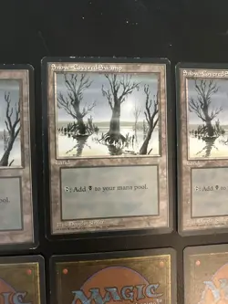 MTG Ice Age Snow-Covered Swamp x10 - LP Basic Land Lot - 1995 Vintage Magic - Image 4
