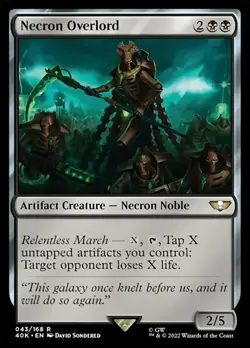 MTG-1x-Near Mint, English-Necron Overlord-Commander: Warhammer 40,000 - Image 1