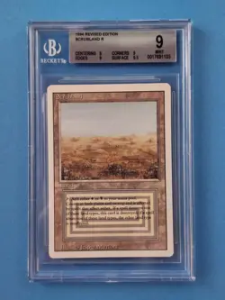 Scrubland Revised Vintage MTG Reserved List Graded Quad 9! 9.5 GEM Surface!!! - Image 1