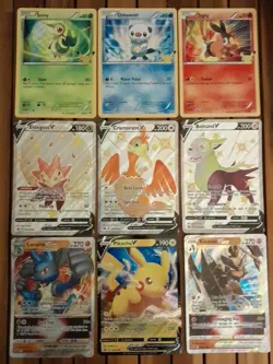 Pokemon TCG 9 Card Lot Jumbo Ultra Rare Promo Boltund, Eldegoss, & More - Image 1