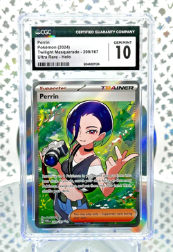 CGC 10 Perrin 209/167 Twilight Masquerade Full Art Ultra Rare Pokemon Card - Image 1