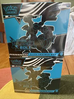 Pokemon Black Bolt Elite Trainer Box ETB Set of 2 Sealed Ready To Ship - Image 1
