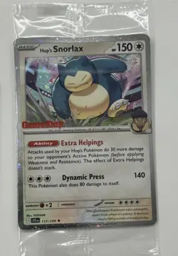 Hop's Snorlax 117/159 GameStop Stamped Cosmos Holo Journey Together Pokemon TCG - Image 1
