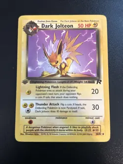 Pokemon Team Rocket 38/82 Dark Jolteon 1st Edition - Image 1
