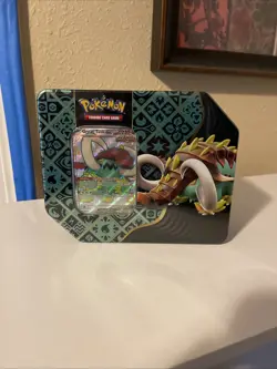 Pokemon Scarlet and Violet Great Tusk ex Paldean Fates Tin - Brand New - Image 1
