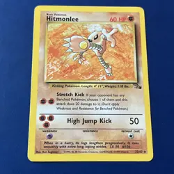 Hitmonlee 22/62 Fossil Set Unlimited Non Holo Rare Pokemon TCG English Wotc - Image 1