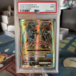 Pokemon TCG Mega Charizard EX 101/108 Evolutions Full Art PSA 9 Graded - Image 1