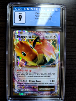 CGC Graded 9 MINT Dragonite EX 72/108 XY Evolutions Pokemon Card - Image 1
