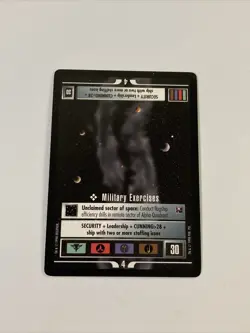 Star Trek CCG Missions Military Exercises Premium Black Boarder Card - Image 1