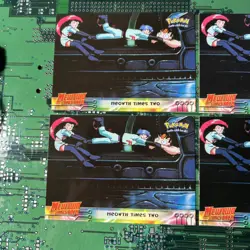 Meowth Times Two #23 Topps Pokemon Mewtwo Strikes Back Movie Card 4 - Image 2