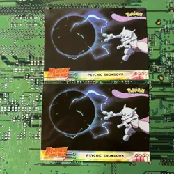 Psychic Showdown #33 Topps Pokemon Mewtwo Strikes Back Movie Card Black Logo 2 - Image 1