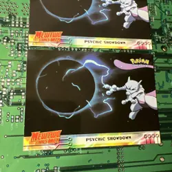 Psychic Showdown #33 Topps Pokemon Mewtwo Strikes Back Movie Card Black Logo 2 - Image 3